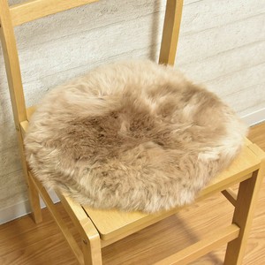 ムートン円形シートクッション 直径35cm