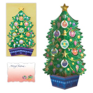 ボールオーナメントツリー【立体クリスマスカード】