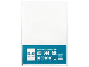 【水彩画やクレヨン描きにぴったり】四つ切 画用紙 5枚