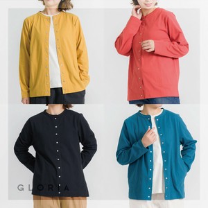 ドットボタンクルーネックカーディガン　レディース　【定番】