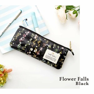 LC 花柄 ダブル ペンケース フラワーフォールズ ブラック 筆箱 ステーショナリー 日本製
