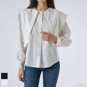 Button Shirt/Blouse Big Collar