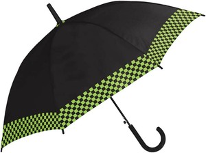 (傘) 子供長傘55cm 晴雨兼用 ブロックチェック LGR 116896