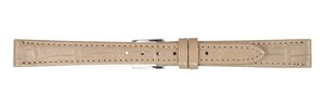 MIMOSA(ミモザ) 時計バンド P型押ワニ 10mm モカ (美錠:銀) CP-M10