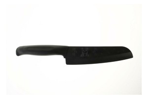 フォーエバー 彫刻黒セラミック三徳包丁 160mm パンダ柄 傾斜ハンドル NNCB-16PND BK