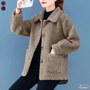 ボアジャケット 襟付き カジュアル 秋 冬 アウター レディース  EH2474【2024AW】