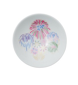 冷感花火　平盃単品【温度で変化　美濃焼　日本製】