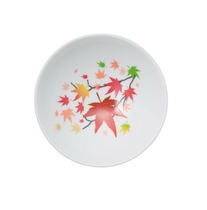 冷感紅葉　白平盃 単品【温度で変化　美濃焼　日本製】