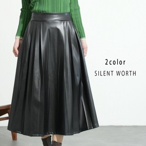 【SALE】フェイクレザータックスカート♪