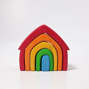 〈数量限定〉Colorful House【木製】【おもちゃ】【インテリア】【積み木】【グリムス】