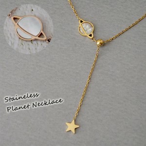 Pierced Earringss Necklace Pink Stainless Steel