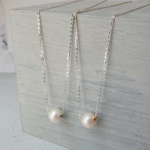 Pearls/Moon Stone Silver Chain Pearl Necklace Natural Stone Birthstone 8mm