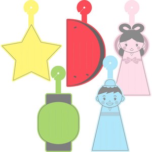 七夕 わくわく短冊 こより一体型