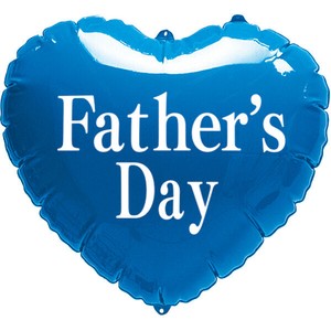 ハート型ビニール風船 FathersDay（ブルー）