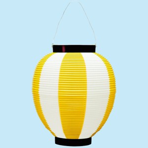 ポリ夏目八寸丸提灯（コンビ）イエロー