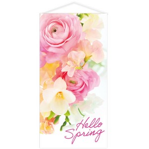 Hello Springタペストリー（防炎加工）