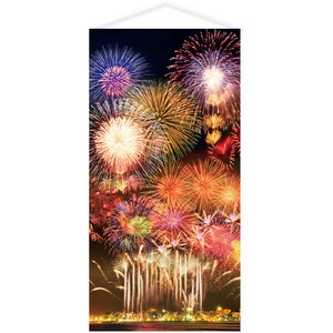 打ち上げ花火タペストリー（防炎加工）