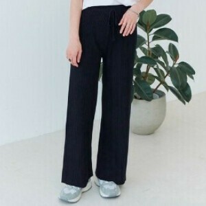 ★リブニットワイドパンツ　AW　SS　スウェット　ルーズ　ストライプ