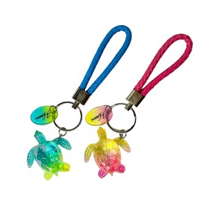 ハワイ直輸入!! ネオンホヌキーチェーン　ブルー