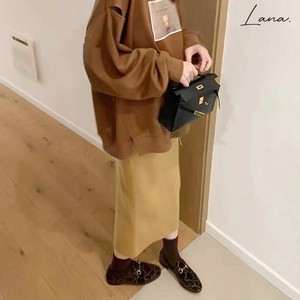 ★ニットロングスカート　AW　ウエストゴム　タイト　Iライン　ペンシル　マキシ2024秋冬