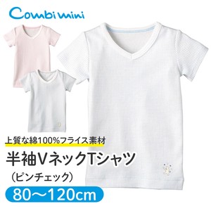 半袖VネックTシャツ（ピンチェック）