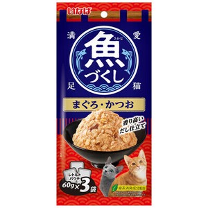 [いなばペットフード] いなば　魚づくし　まぐろ・かつお60g×3P