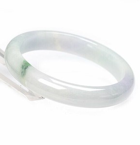 Silver Bracelet Emerald Natural Stone Bangle