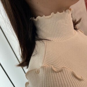 売り尽くしSALE＊メロウハイネックリブニットトップス