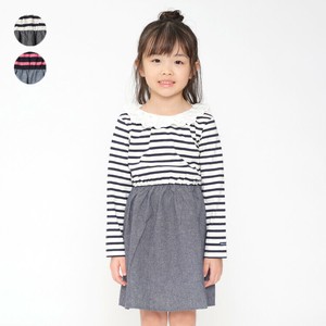 Kids' Casual Dress Waist 100% Cotton Switching