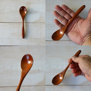 ☆持ち手が頑丈です！【特価品・木製・すりうるし】cutlery/スープスプーン　スリ