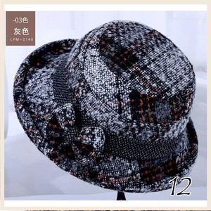 圆帽/沿檐帽 格子图案