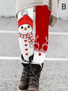 レギンス レディース クリスマス プリント ロング パンツ  YEA1344