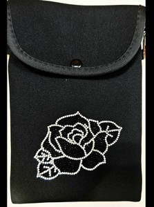 ☆キラキラ雑貨☆スマホポシェット【ローズ】Made in Japan