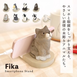 【スマホスタンド】メガネスタンド ハシビロコウ クマ イヌ ネコ パンダ ゴリラ ハリネズミ 木雑貨