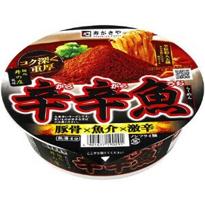 寿がきや 麺処井の庄監修辛辛魚らーめん カップ 136gx12