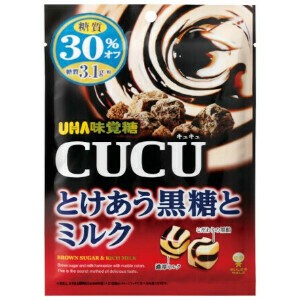 味覚糖 CUCU とけあう黒糖とミルク 80gx6