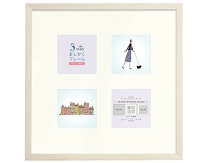 3WAYましかくフレーム 30角 ホワイト 106-334