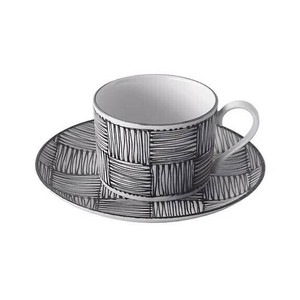 Cup & Saucer Set Japanese Tableware Checkered Made in Japan
