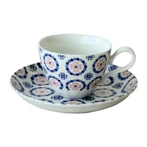 Cup & Saucer Set Pink Western Tableware Made in Japan