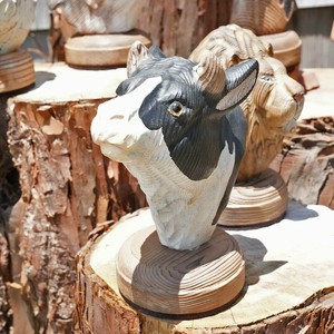 DULTON (ダルトン) ウッデン アニマル ヘッド WOODEN ANIMAL HEAD COW [Y-0740CW]