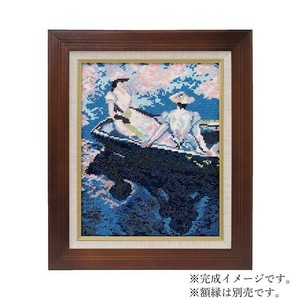 刺しゅうキット　877(ベージュ)　アートギャラリー　「舟遊び」モネ作
