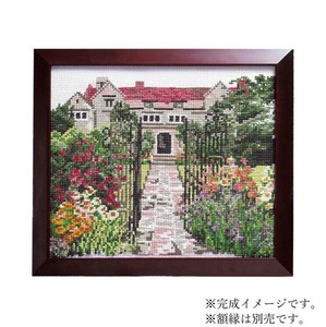 刺しゅうキット　884(白)　花・風景シリーズ　英国庭園