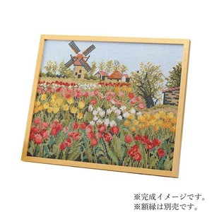 刺しゅうキット　7124(ブルー)　ヨーロッパ浪漫街道　オランダの休日