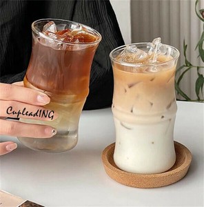 【定番商品】INSスタイル 高ホウ素シリコングラス ラテカップ 新品 アイスアメリカン 冷たい飲み物 牛乳