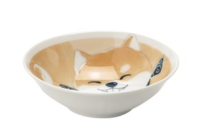 Side Dish Bowl Shiba Dog Orange Made in Japan