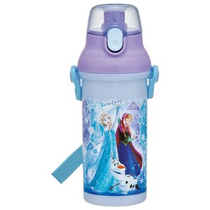 【公式】 抗菌 食洗機対応 直飲みプラワンタッチボトル 【アナと雪の女王 25】 水筒 スケーター