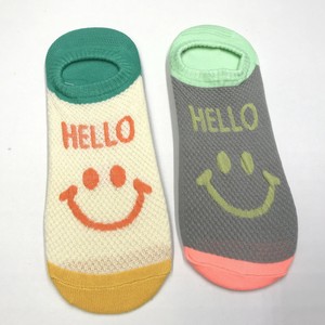 靴下　アンクルソックス　レディース　ニコちゃん　スマイル