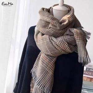 マフラー グレンチェック ストール レトロカジュアル 秋 冬  【2024AW】 WU3139