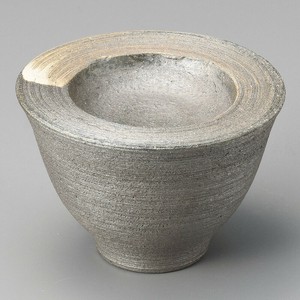 黒窯変刷毛目4.0高台皿(信楽焼)　日本製 和食器　小付け　耐熱