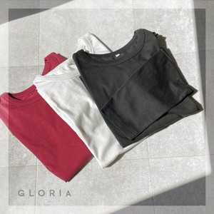 コットン天竺　長袖Tシャツ　レディース　ベーシック